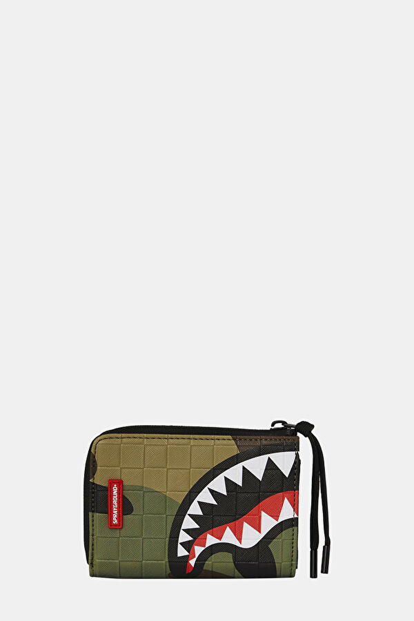 Woodland Camo Check Black Wallet