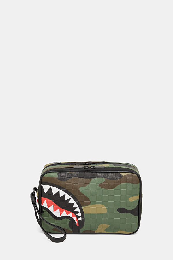 Woodland Camo Check Toiletry Multicolored Bag