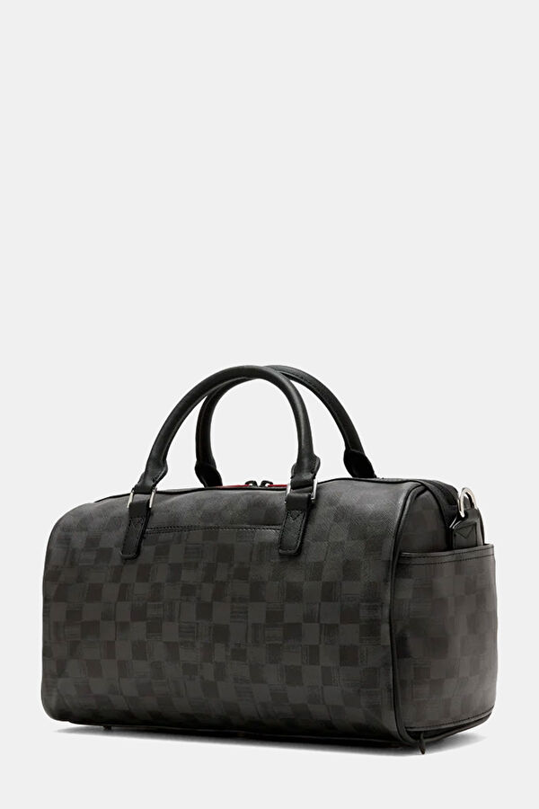 Scribble Shark Mini Duffle Black Bag 4