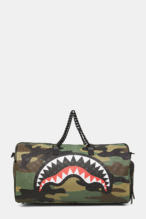 Woodland Camo Check Chain Duffle Multicolored Bag 3