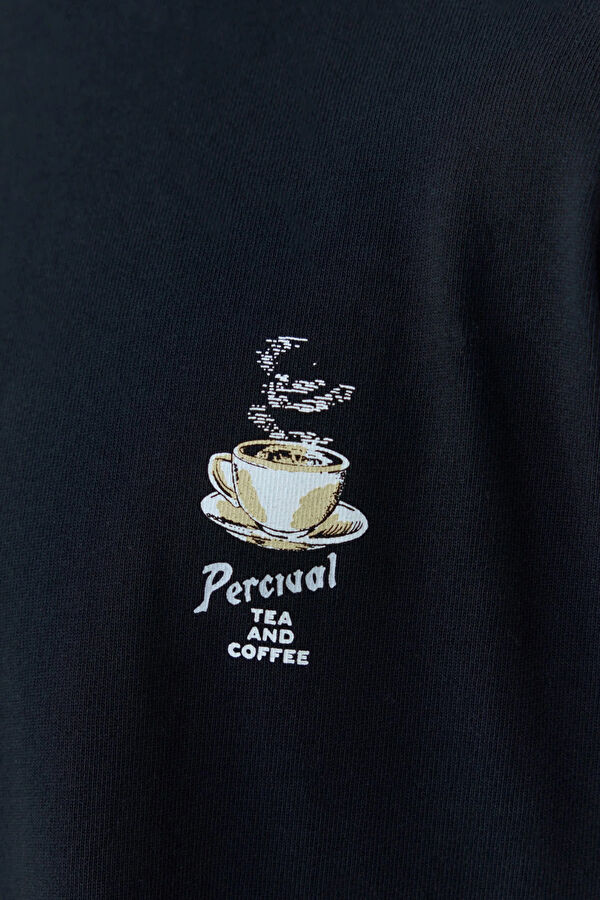 Relax Fit Black Crew Neck Printed Men's T-Shirt 3