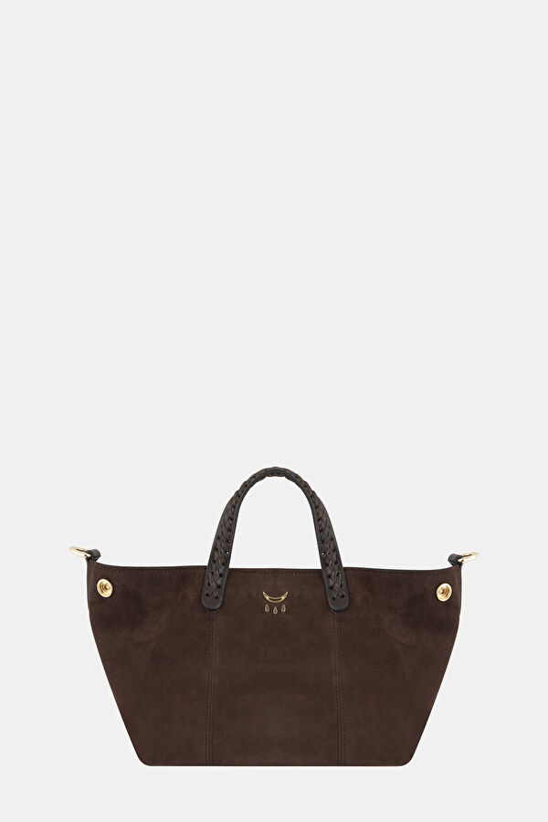 Mini Hemithea Brown Suede Bag