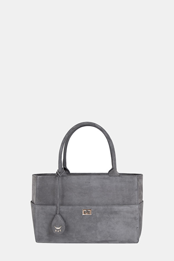 Grey Suede Bag