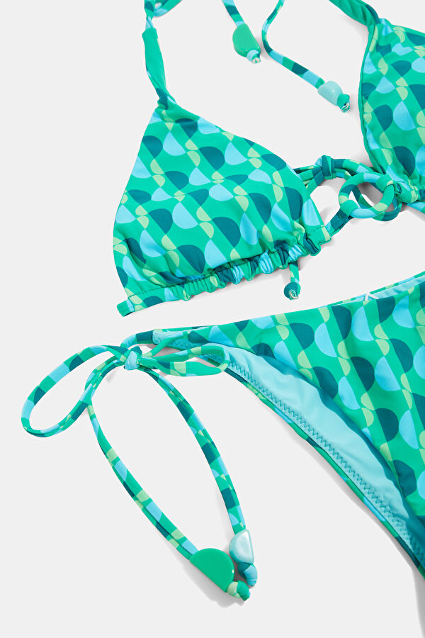 Yeşil Desenli Kadın Bikini 3