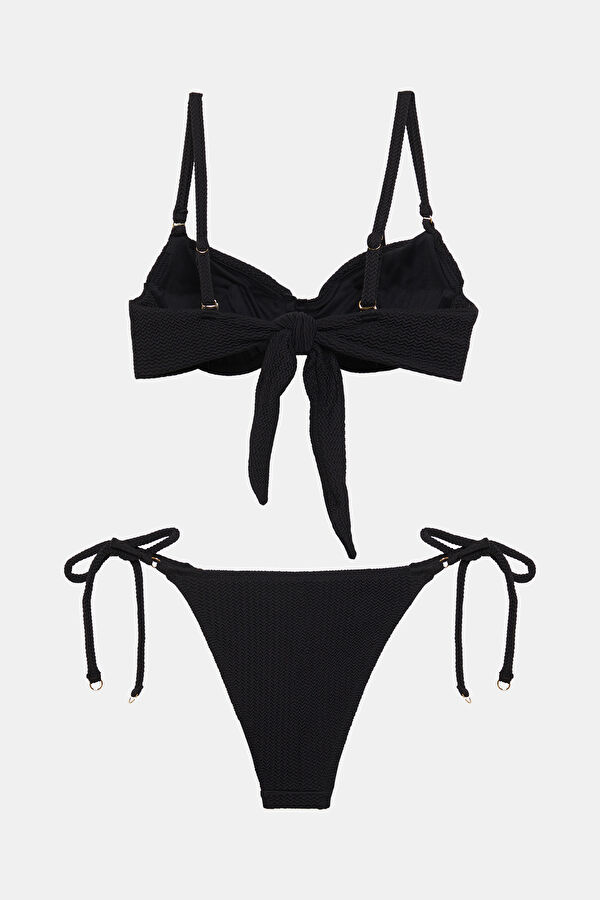 Siyah Desenli Kadın Bikini 2