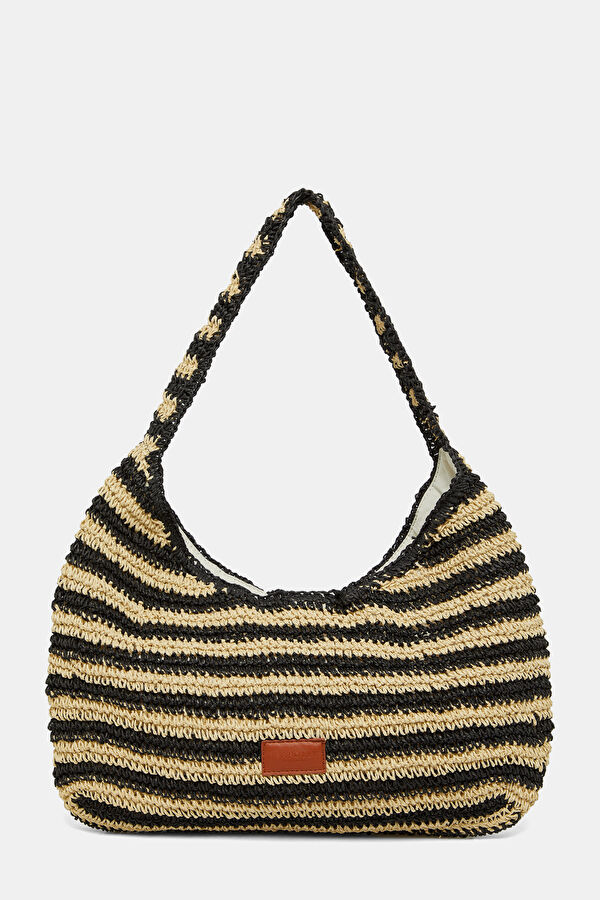 Beige Raffia Bag