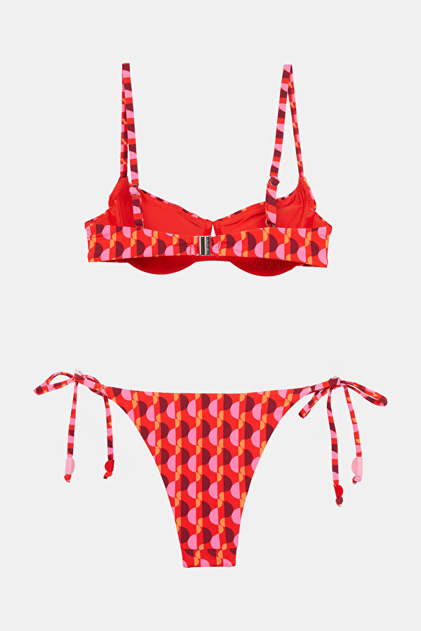 Kırmızı Desenli Kadın Bikini 2
