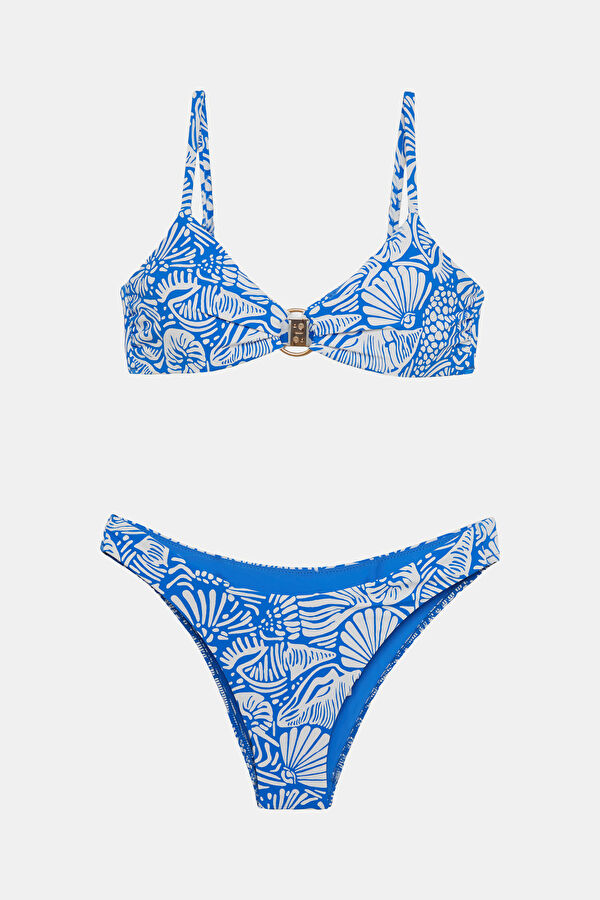 Sarı Desenli Kadın Bikini