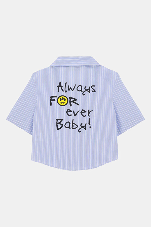 Multicolored Patterned Crew Neck Kids Shirt 2