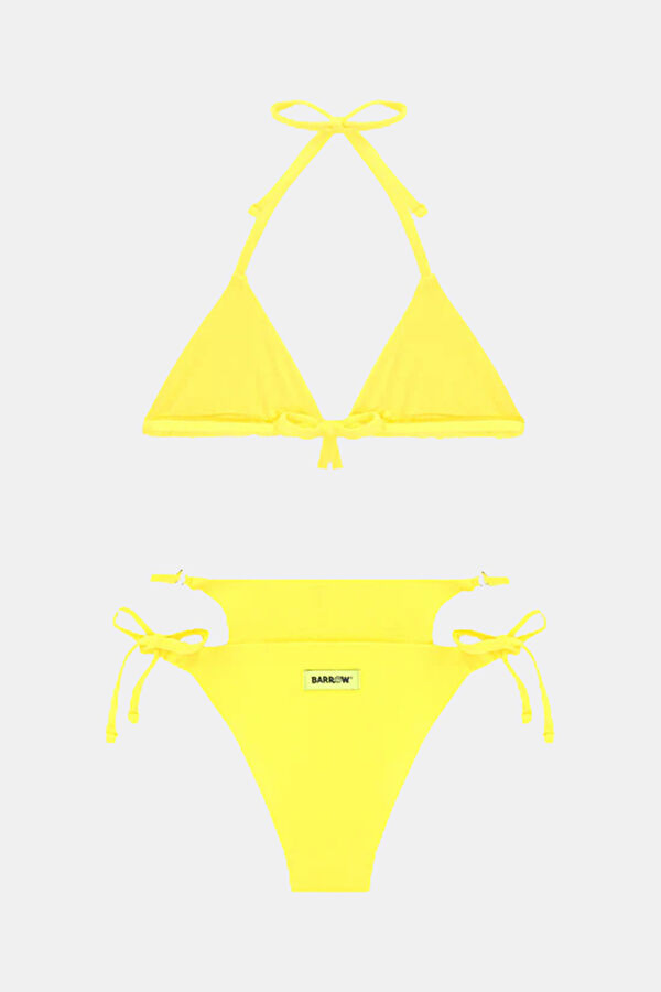 Sarı Desenli Bağcıklı Çocuk Bikini 2