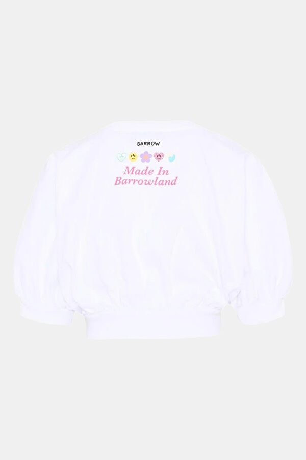 Beyaz Bisiklet Yaka Desenli Çocuk T-Shirt 2