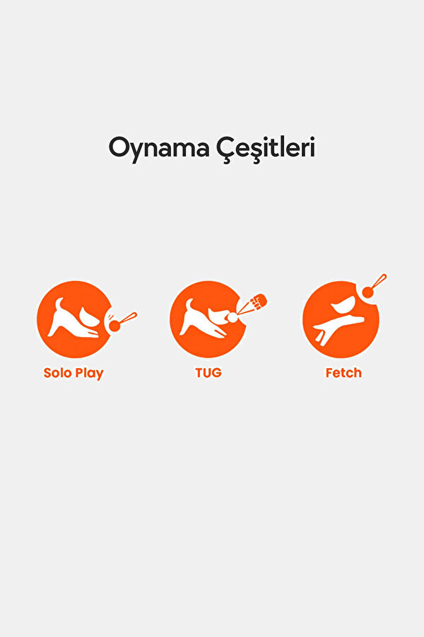 Turuncu Akıllı İnteraktif Köpek Oyuncağı İpli 4