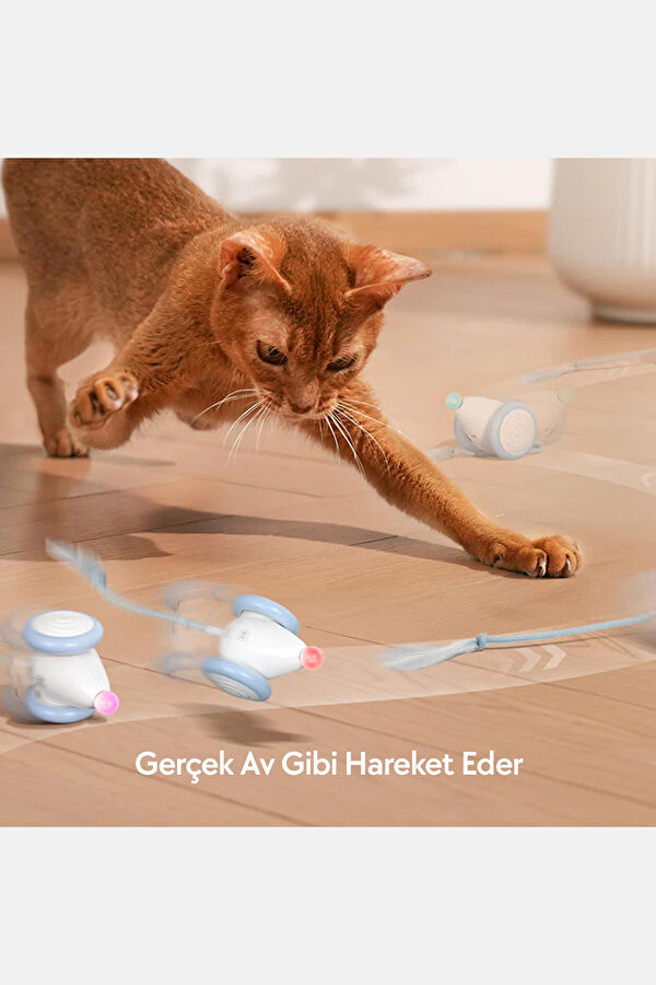 Şarjlı Akıllı İneraktif Kuyruklu Kedi Fare Oyuncağı 2