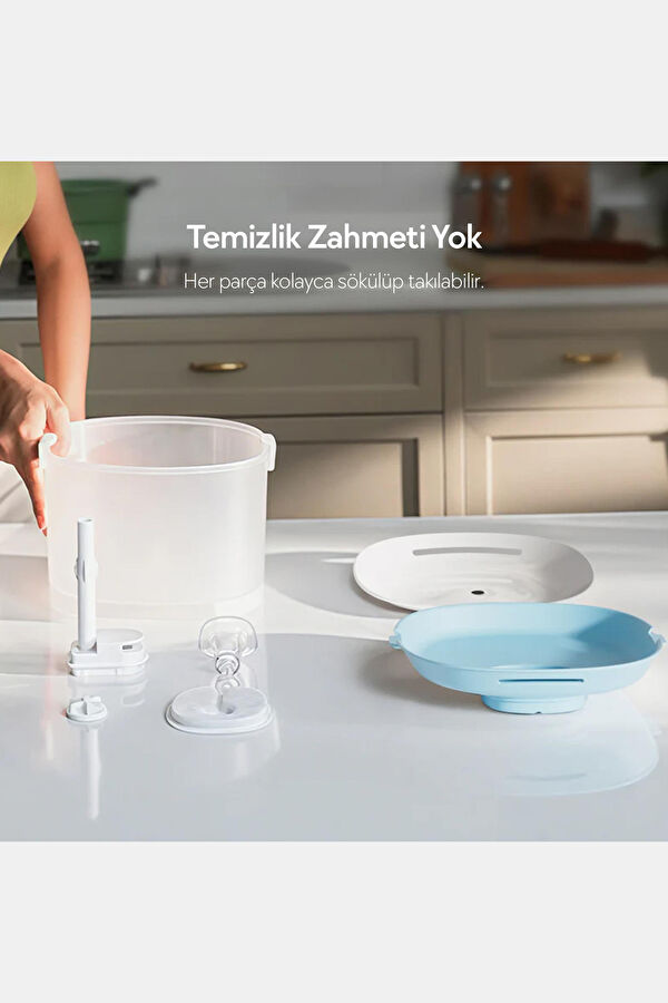 E1 Plastik Hazneli Otomatik Kedi Su Pınarı 22x20x18, 2 Litre 3