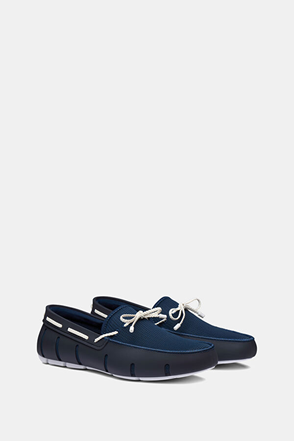 Braided Lace Loafer Navy Blue Men's Shoes 2
