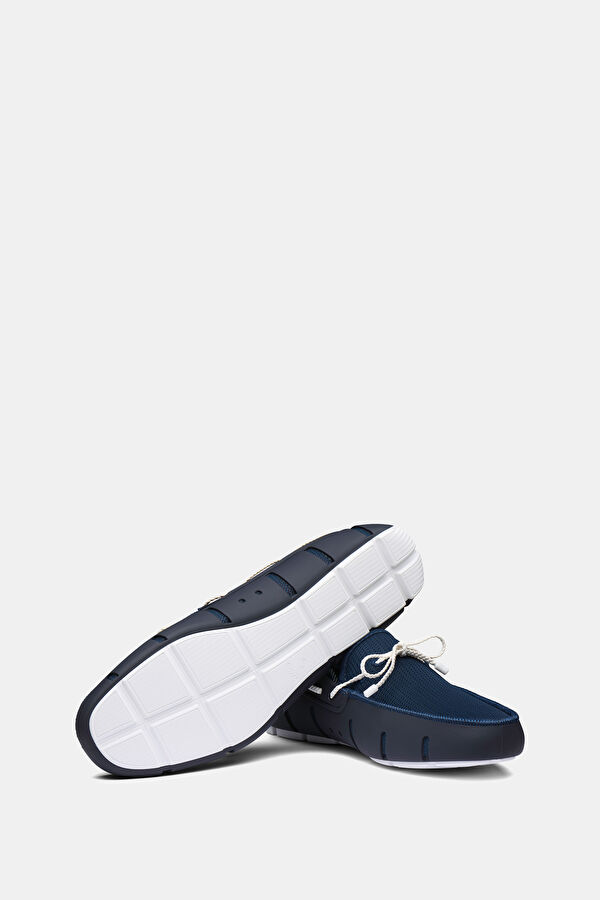 Braided Lace Loafer Navy Blue Men's Shoes 4