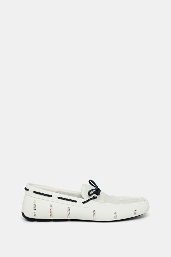 Braided Lace White Men's Shoes