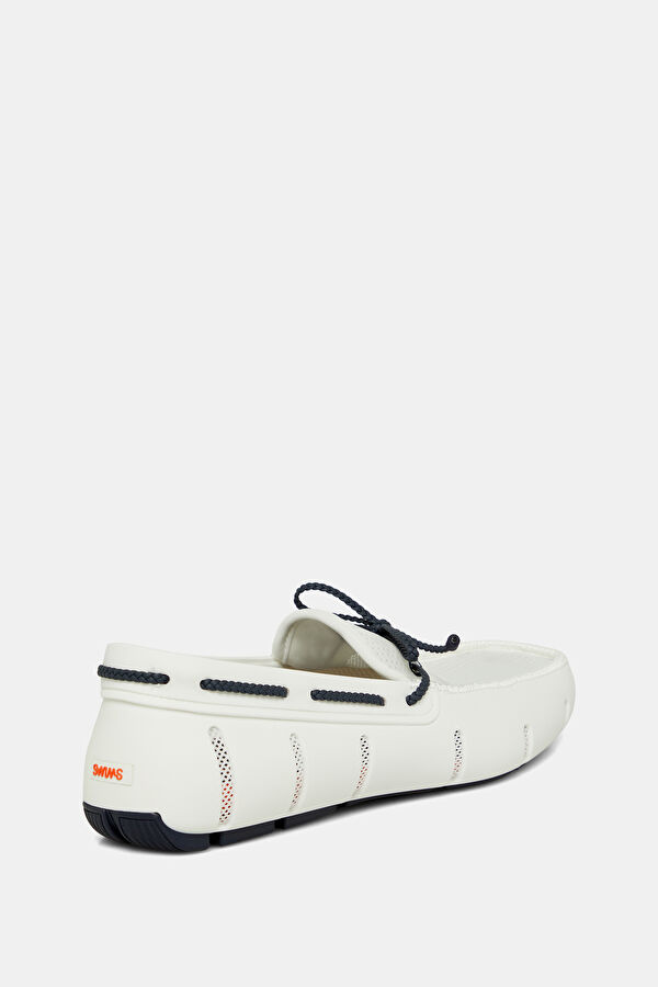 Braided Lace White Men's Shoes 3