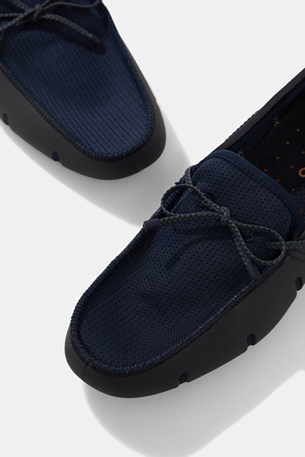 Braided Lace Loafer Navy Men's Shoes 4