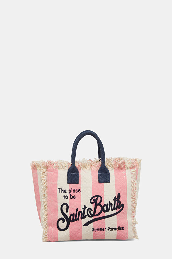 Pink Striped Pattern Bag