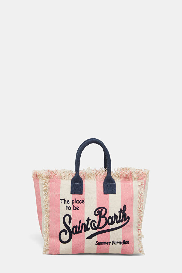 Pink Striped Pattern Bag 4