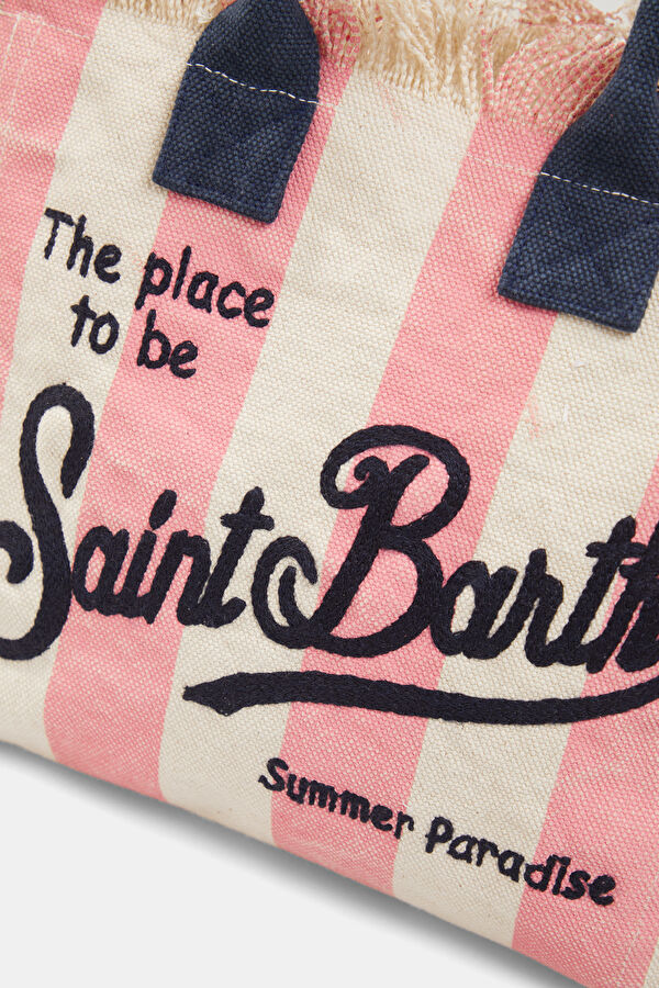 Pink Striped Pattern Bag 5