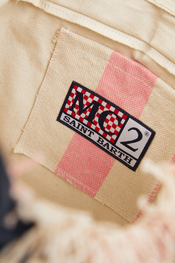 Pink Striped Pattern Bag 6