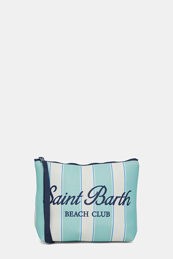 Aline Beach Stripes Aqua Striped Patterned Bag