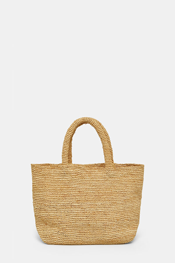 Raffia Beach Mid Beige Bag 4