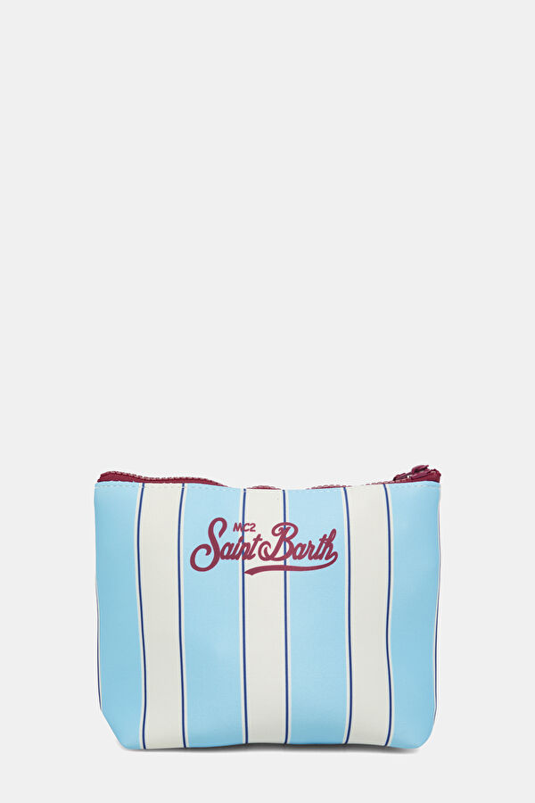 Aline Light Blue Striped Pattern Bag 3