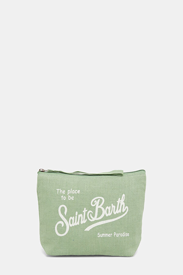 Aline Linen Aqua Bag