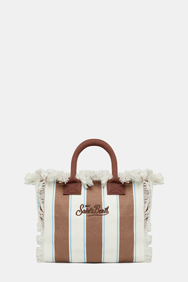 Light Brown Striped Bag