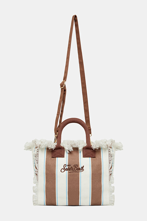 Light Brown Striped Bag 2