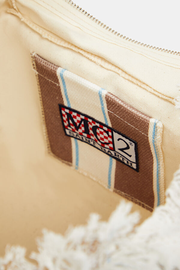 Light Brown Striped Bag 6