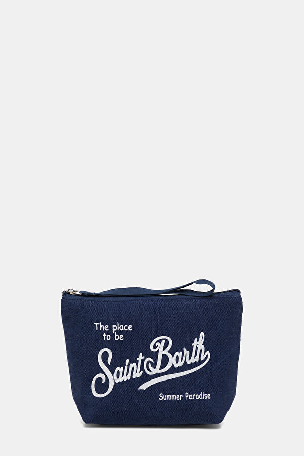 Aline Linen Navy Blue Bag