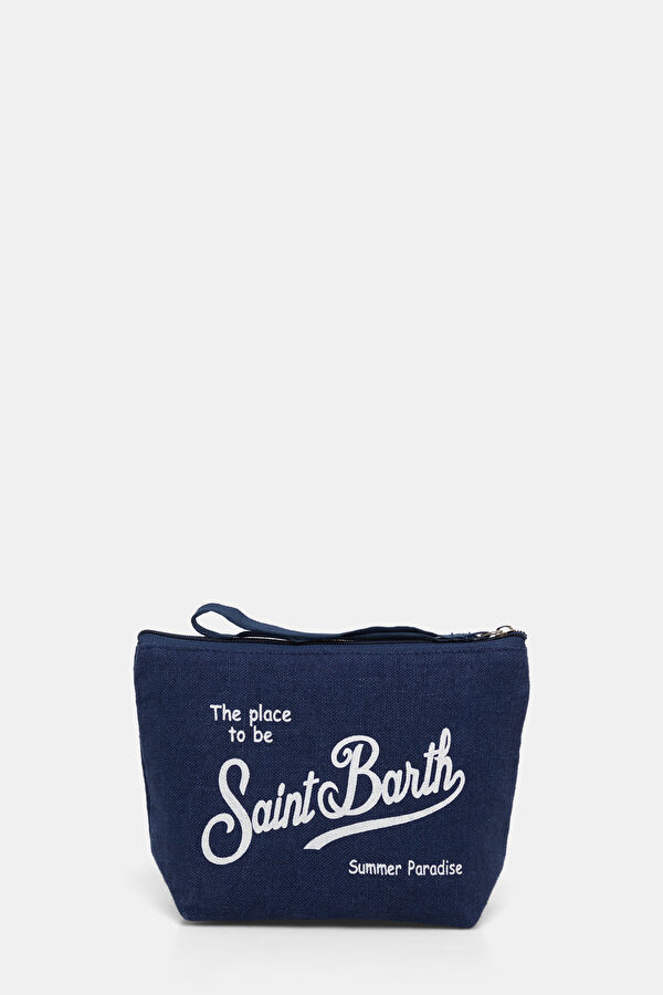 Aline Linen Navy Blue Bag 3