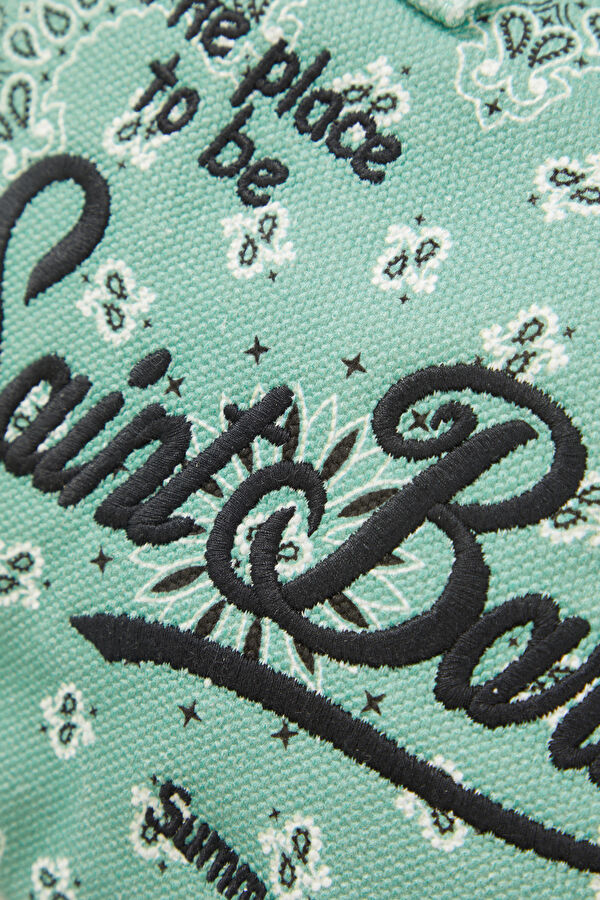 Aqua Green Patterned Bag 5