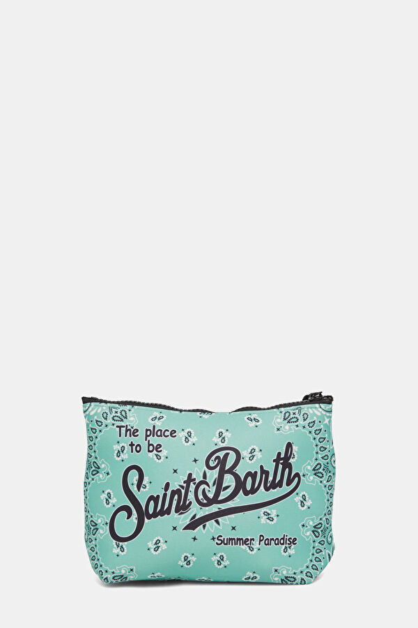 Aline Bandanna Round Aqua Patterned Bag 3