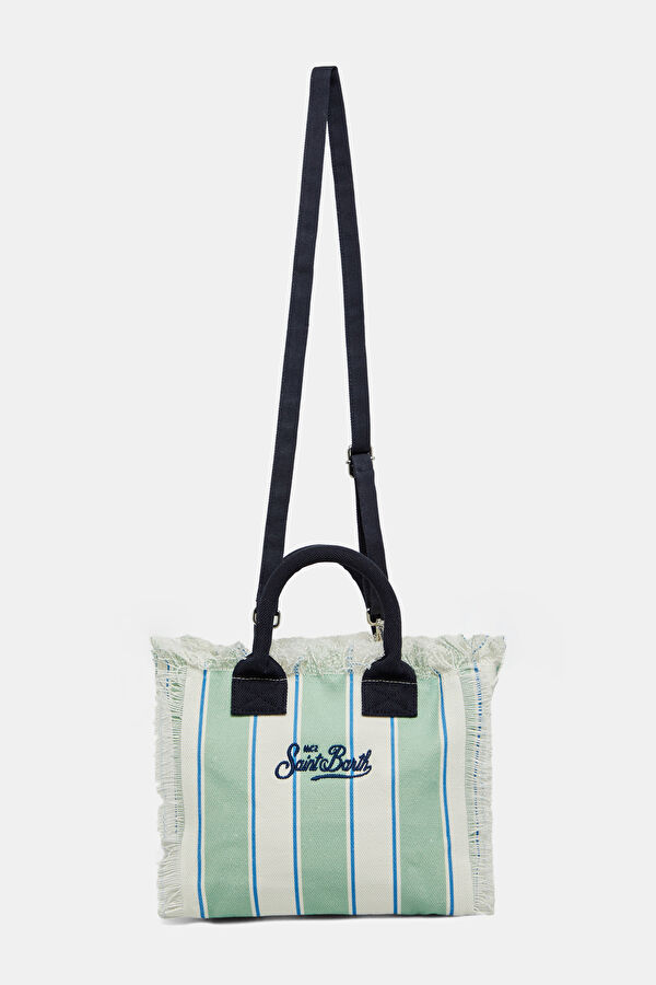 Aqua Striped Bag
