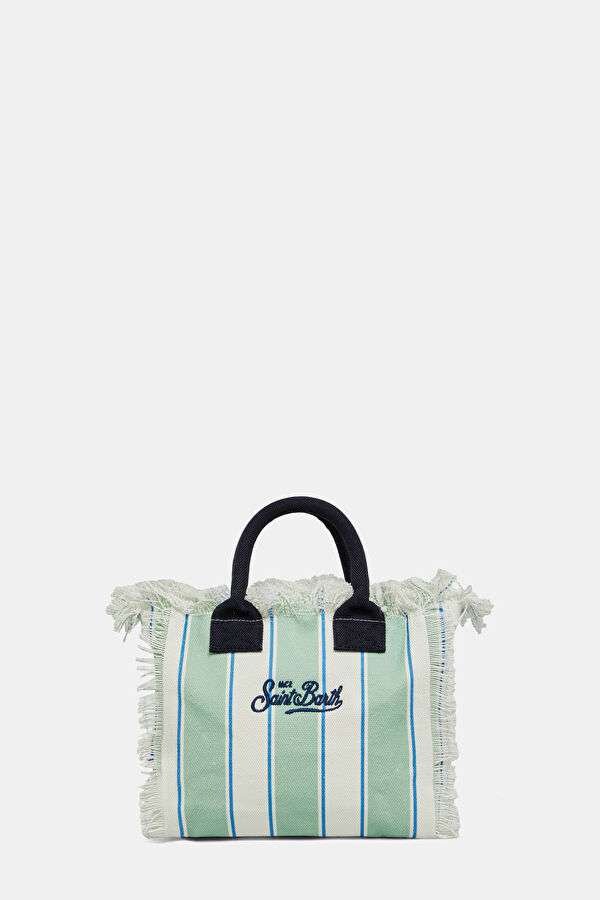 Aqua Striped Bag 2