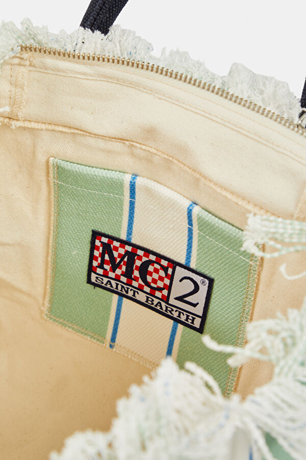 Aqua Striped Bag 6