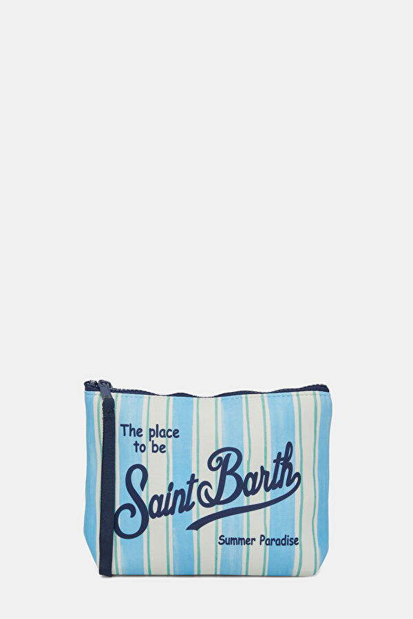 Aline Big Stripes Light Blue Striped Patterned Bag