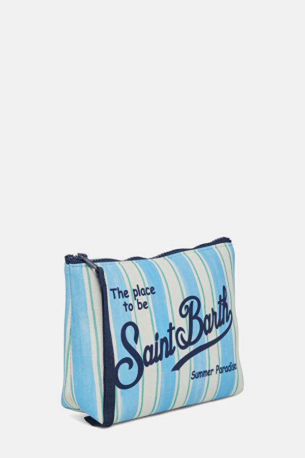 Aline Big Stripes Light Blue Striped Patterned Bag 2