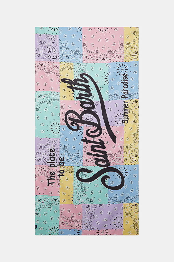 Blue Patterned Women's Towel 3
