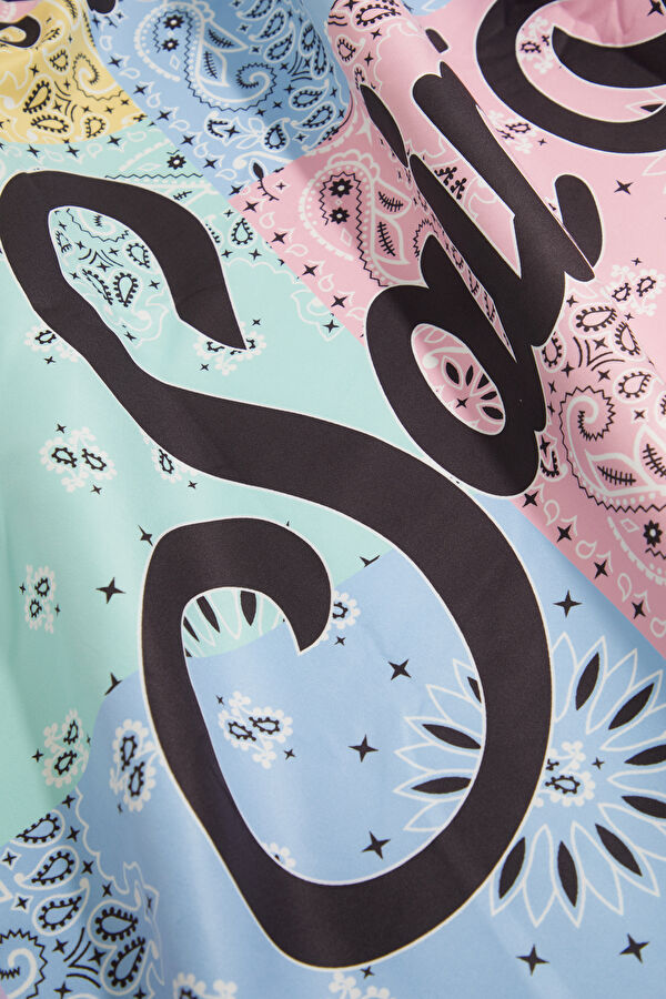 Blue Patterned Women's Towel 4