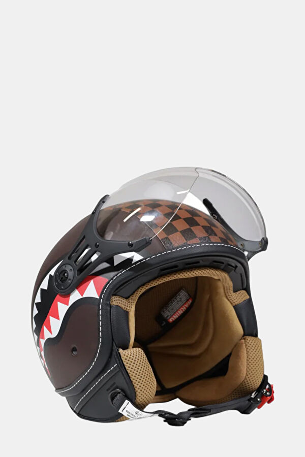 Sharks In Paris Helmet Brown Helmet 2