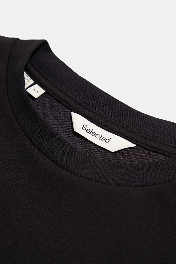 Relax Fit Black Crew Neck Printed Men's T-Shirt 3