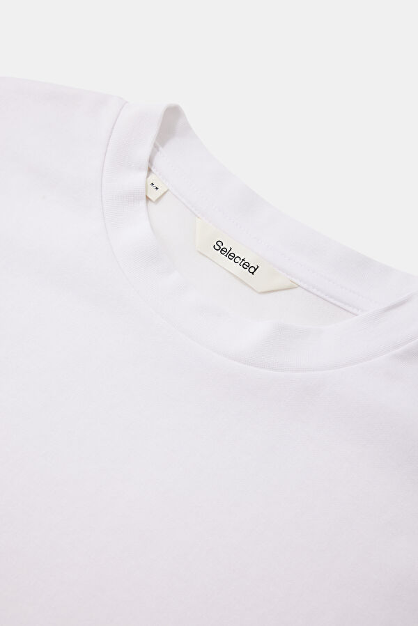 Relax Fit White Crew Neck Printed Men's T-Shirt 3