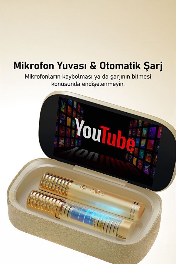Shell S2 8" Tabletli Çift Mikrofonlu Karaoke Bluetooth Hoparlör 5
