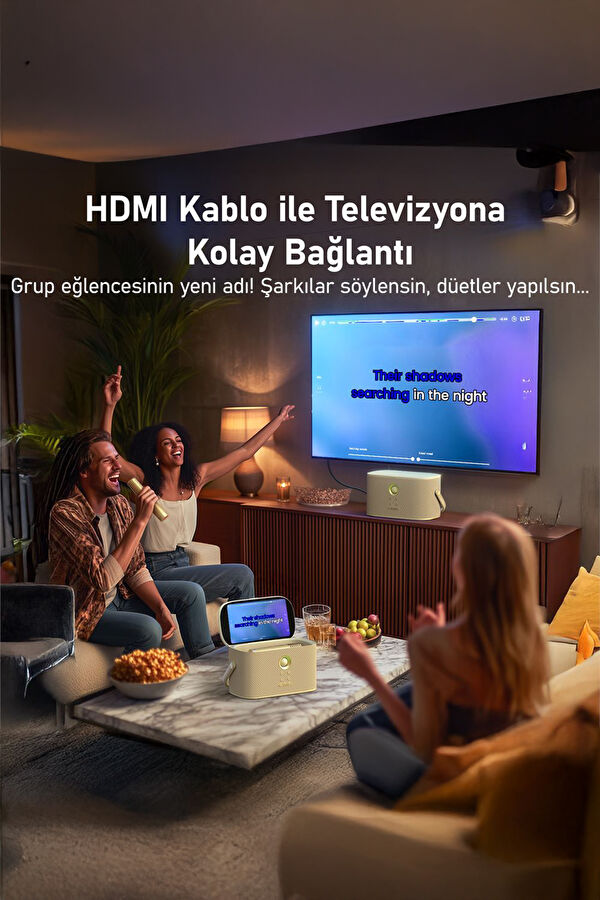 Shell S2 8" Tabletli Çift Mikrofonlu Karaoke Bluetooth Hoparlör 7